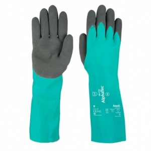 Ansell AlphaTec 58-735 Nitrile Chemical Grip Gauntlets